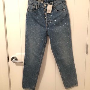 NEW H&M Blue Mom High Ankle Jeans (with tag)
